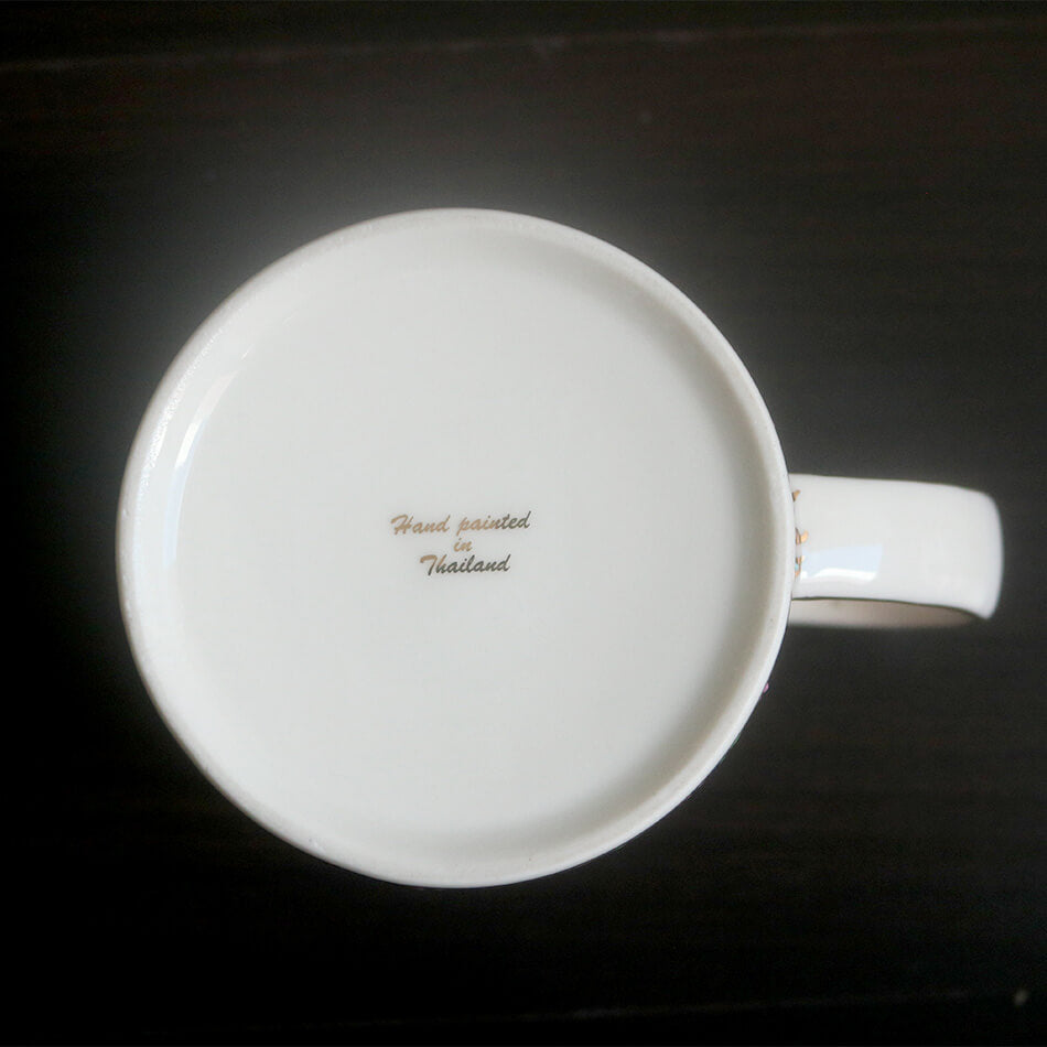 マグカップ コーヒーカップ ベンジャロン焼き ベンジャロン焼 タイ王国 焼き物 陶器 食器 器 おしゃれ 海外製 タイ お土産 benjarong004