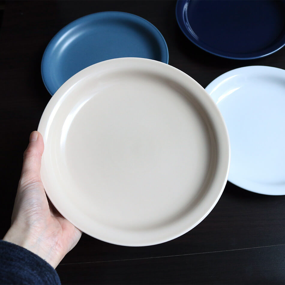 ボールド プレート(M) 中皿 プレート お皿 白山陶器 波佐見焼 はさみ焼き ハサミ焼 選べるカラー6色 パスタ皿 カレー皿 ワンプレート器 食器