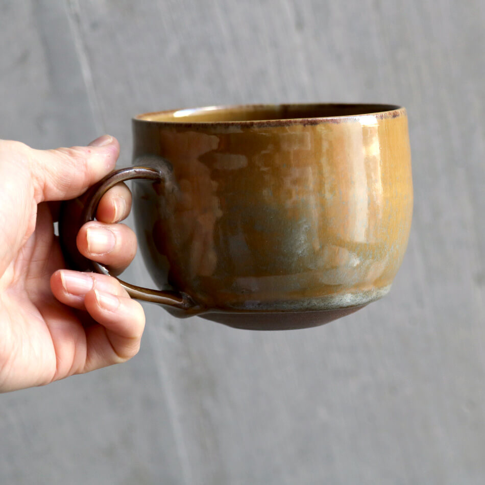 高取焼 高取焼き まるマグカップ コーヒーカップ ティーカップ スープカップ フリーカップ 筑前茶陶高取焼 高取八仙窯 陶器 食器 hassen-007