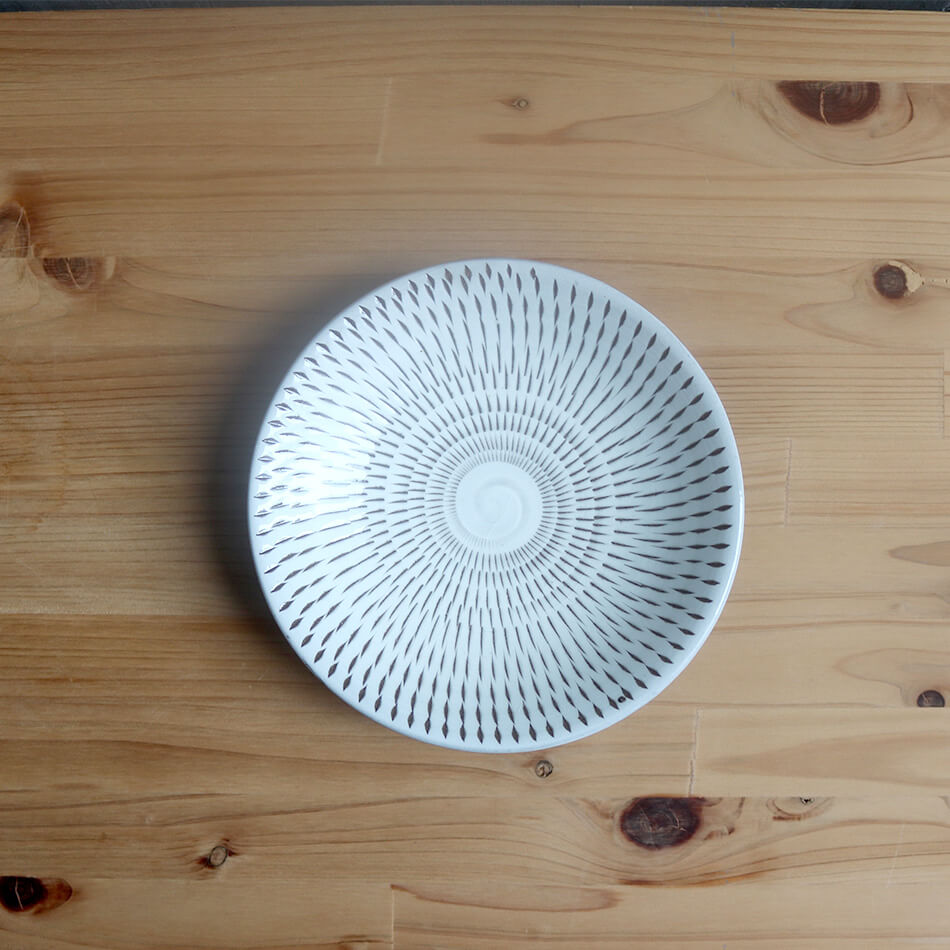 小石原焼 小石原焼き 5寸皿 五寸皿 宝山窯 14.0cm 小皿 取り皿 取皿 ケーキ皿 デザート皿 森山宝山 陶器 器 食器 houzan-004