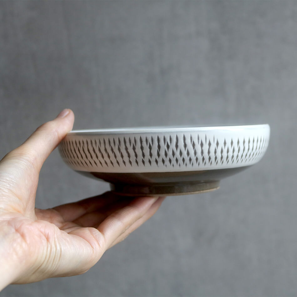 小石原焼 小石原焼き 平鉢 浅鉢 宝山窯 14.0cm 小皿 森山宝山 陶器 器 食器 houzan-005