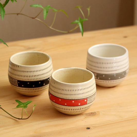小石原焼 小石原焼き フリーカップ ティーカップ コーヒーカップ 湯呑 飛び鉋 森喜窯 森山健治 陶器 器 食器