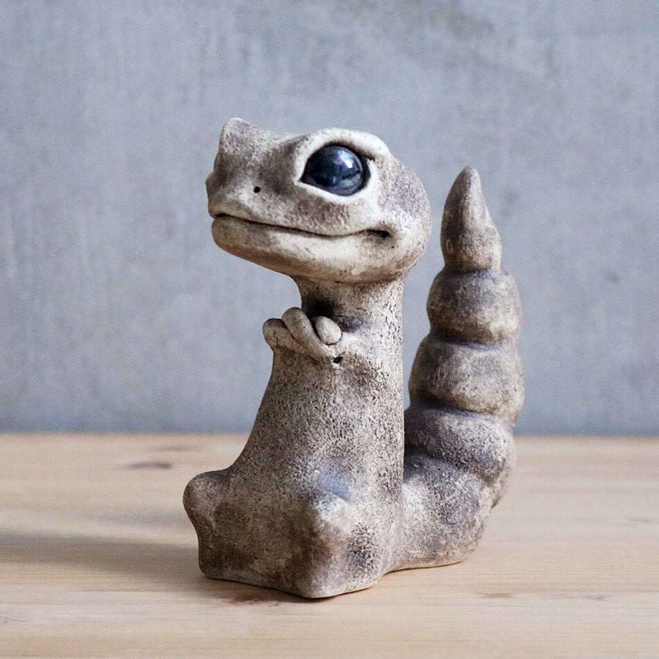 家守 ヤモリ オブジェ陶器 淵脇克仁作 陶仁 鹿児島