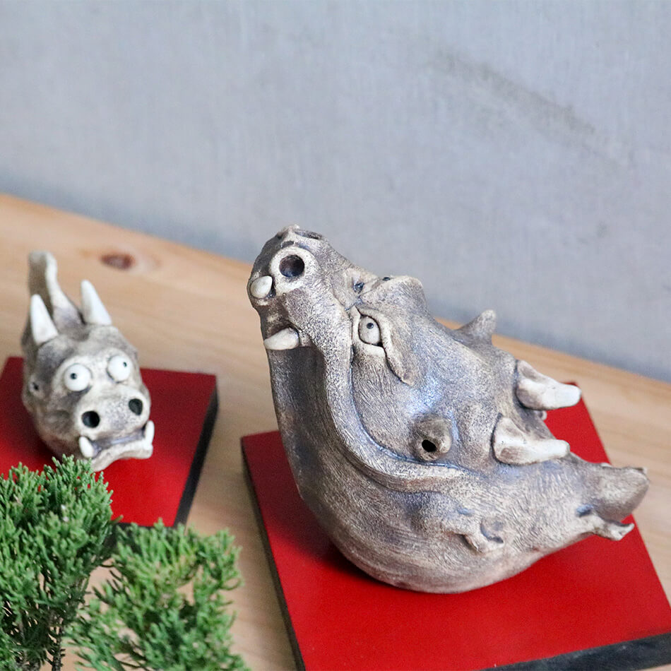 龍 ドラゴン 支 竜 辰 りゅう たつ アニマル アート オブジェ 動物 陶器 淵脇克仁作 陶仁 鹿児島 toujin-009