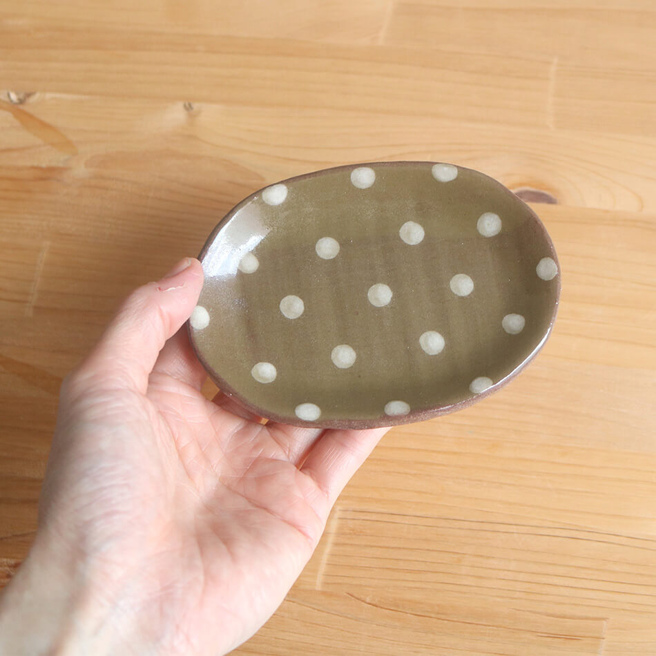 小石原焼 小石原焼き 丸紋皿(小) 豆皿 やままる窯 梶原匠太朗 調味料皿 陶器 器 食器 yamamaru-001