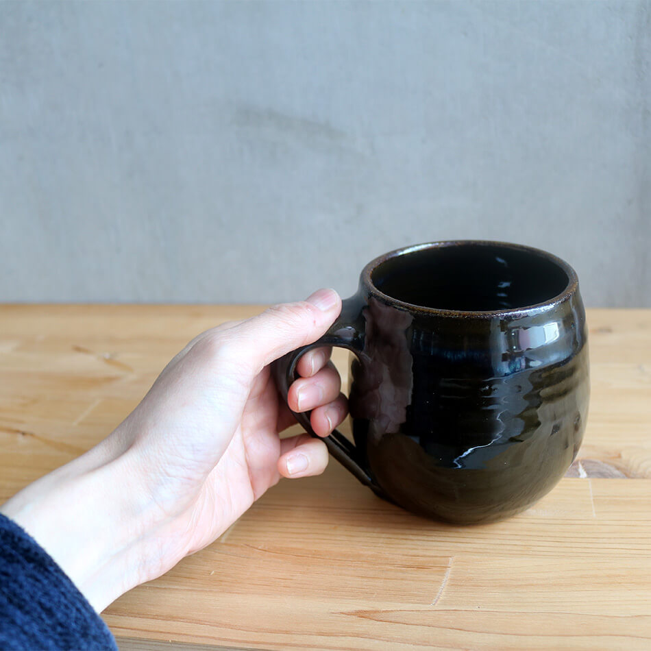 小石原焼 小石原焼き だるまマグカップ(大) フリーカップ スープカップ コーヒーカップ やままる窯 梶原匠太朗 陶器 器 食器 yamamaru-010
