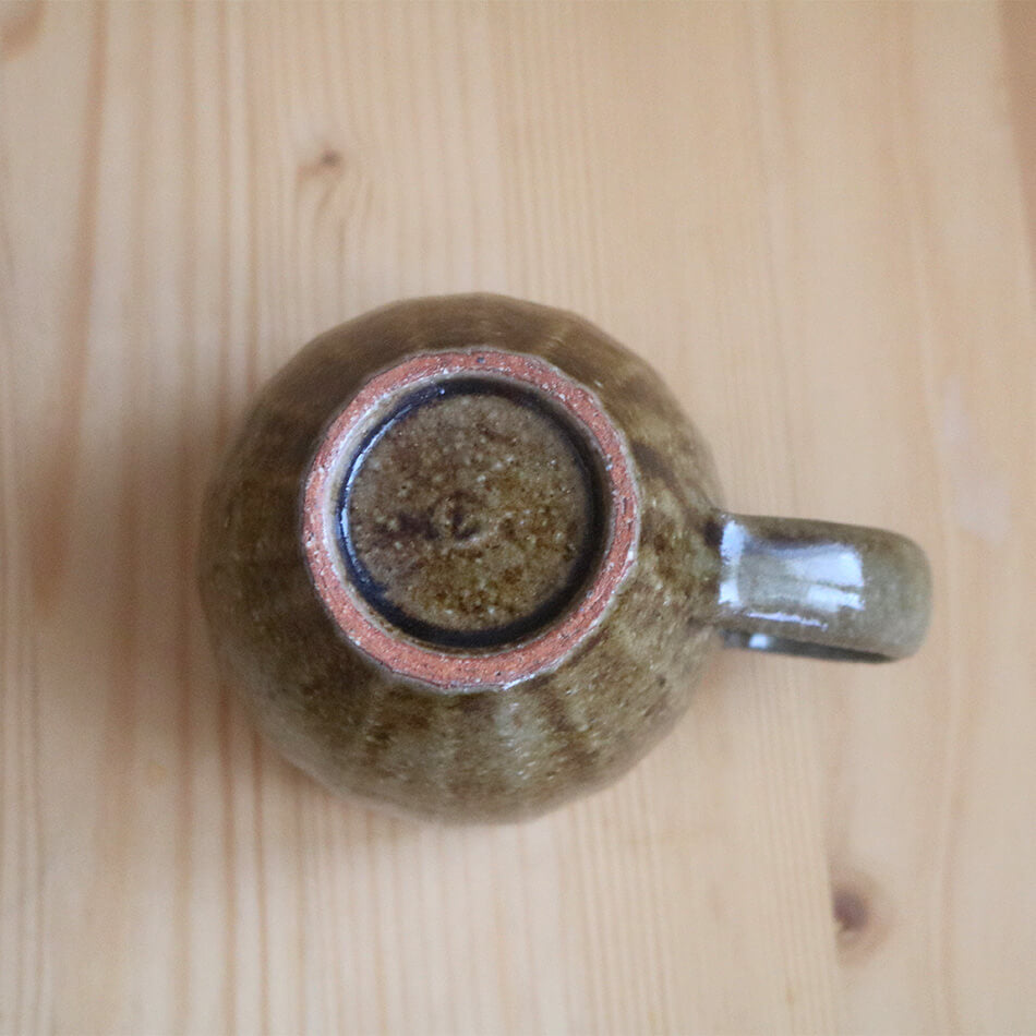 梶原慶治 マグカップ 鎬 ブラウン コーヒーカップ ティーカップ 陶芸作品 個人陶芸家 陶器 器 食器 yo10007