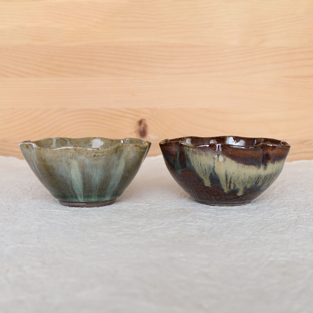 小鉢 小代焼 ゆらゆら小鉢 小代本谷ちひろ窯 小皿 花鉢 陶器 食器 作家 おしゃれ 器 chihiro003