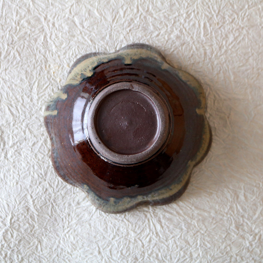 鉢 小代焼 ゆらゆら鉢 小代本谷ちひろ窯 小皿 花鉢 陶器 食器 作家 おしゃれ 器 chihiro004