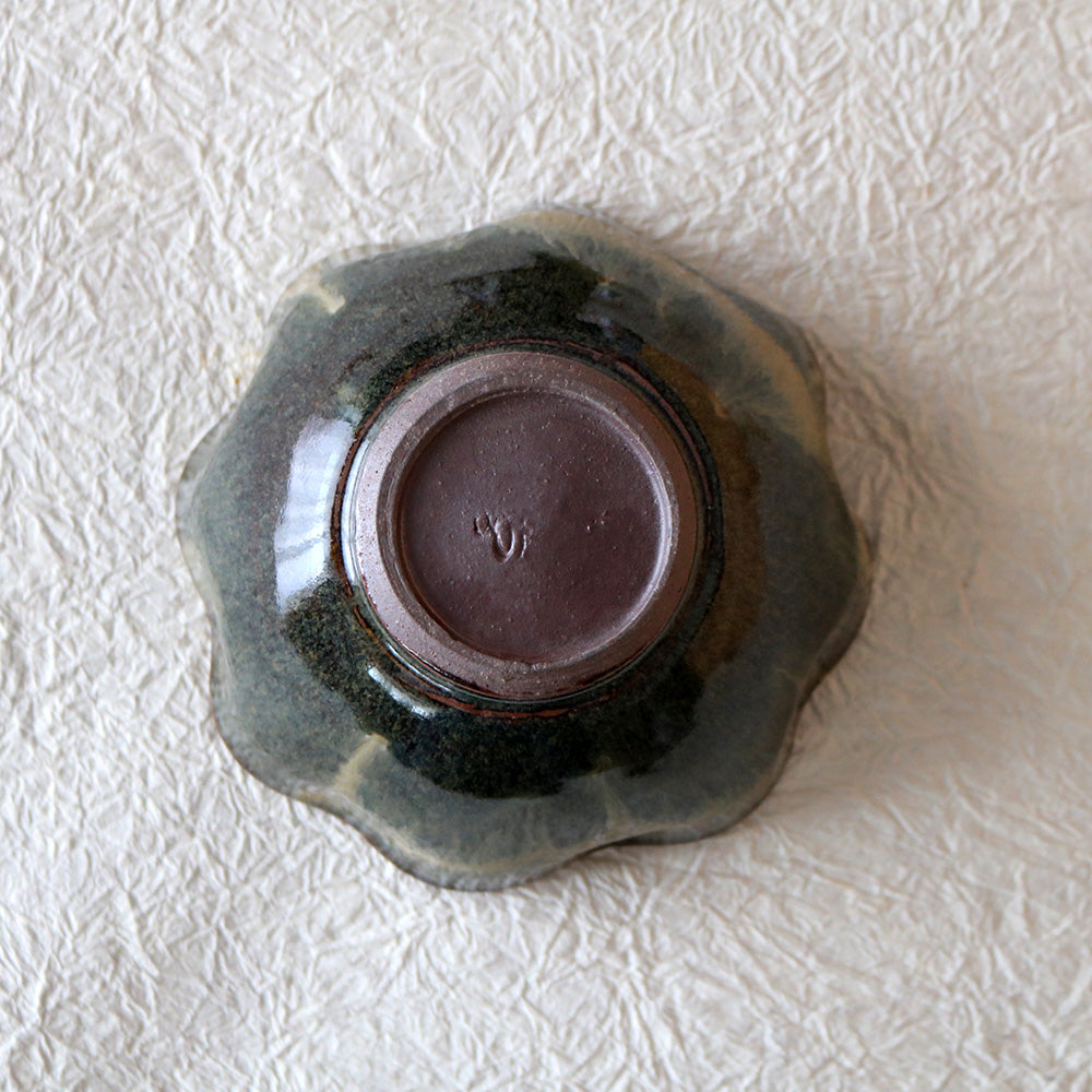 鉢 小代焼 ゆらゆら鉢 小代本谷ちひろ窯 小皿 花鉢 陶器 食器 作家 おしゃれ 器 chihiro004