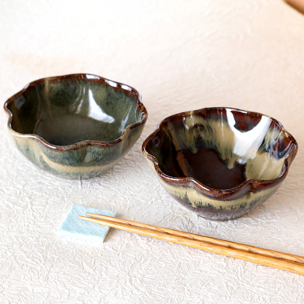 鉢 小代焼 ゆらゆら鉢 小代本谷ちひろ窯 小皿 花鉢 陶器 食器 作家 おしゃれ 器 chihiro004