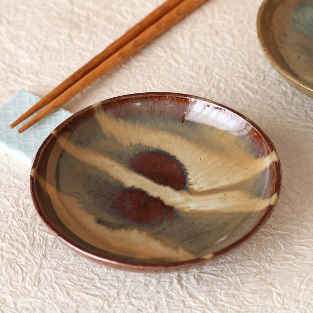 小皿 小代焼 小代本谷ちひろ窯 1枚ずつの販売 取り皿 陶器 食器 作家 おしゃれ 器 chihiro006