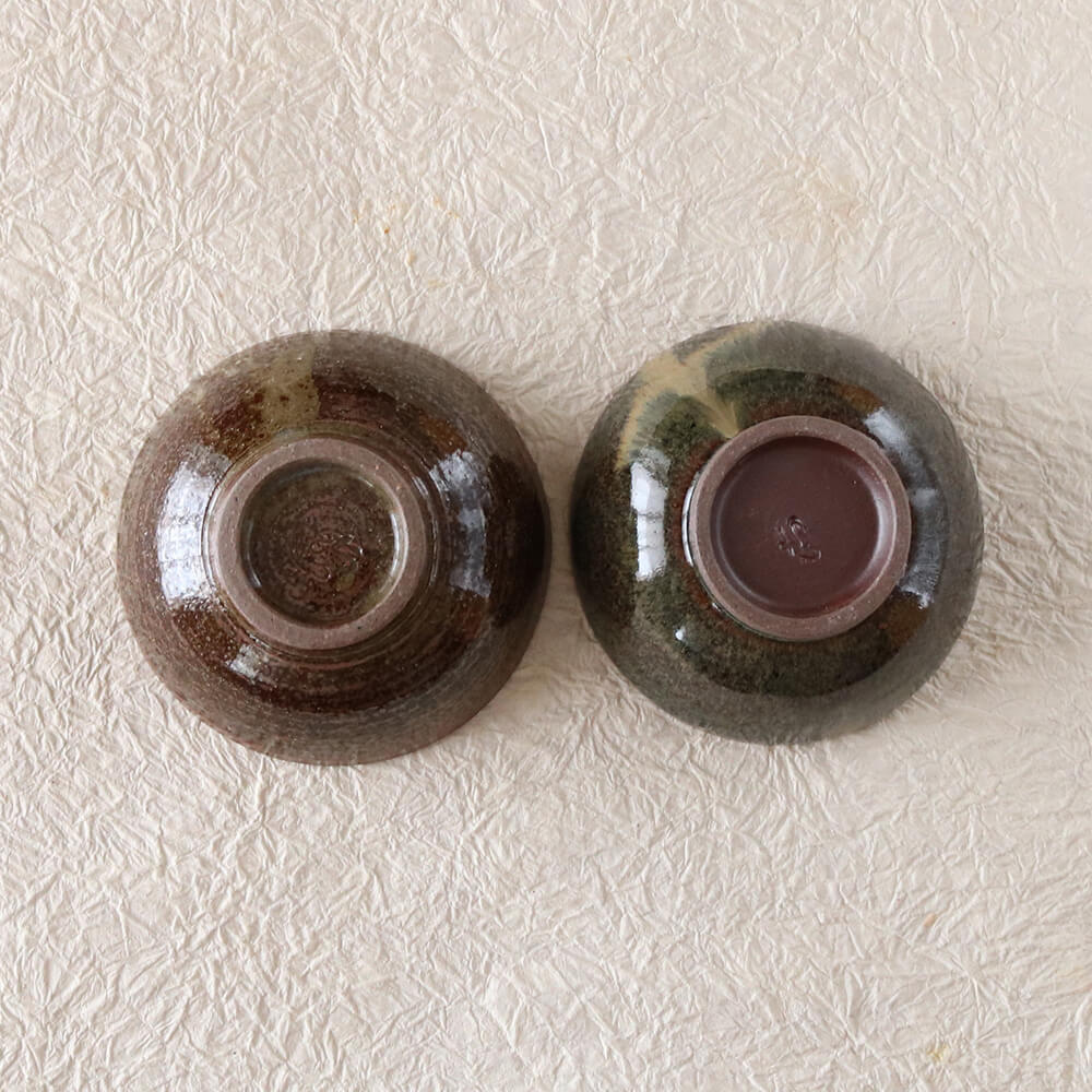 豆鉢 小代焼 小代本谷ちひろ窯 1枚ずつの販売 小皿 ブラウン ホワイト 白 陶器 食器 作家 おしゃれ 器 chihiro008