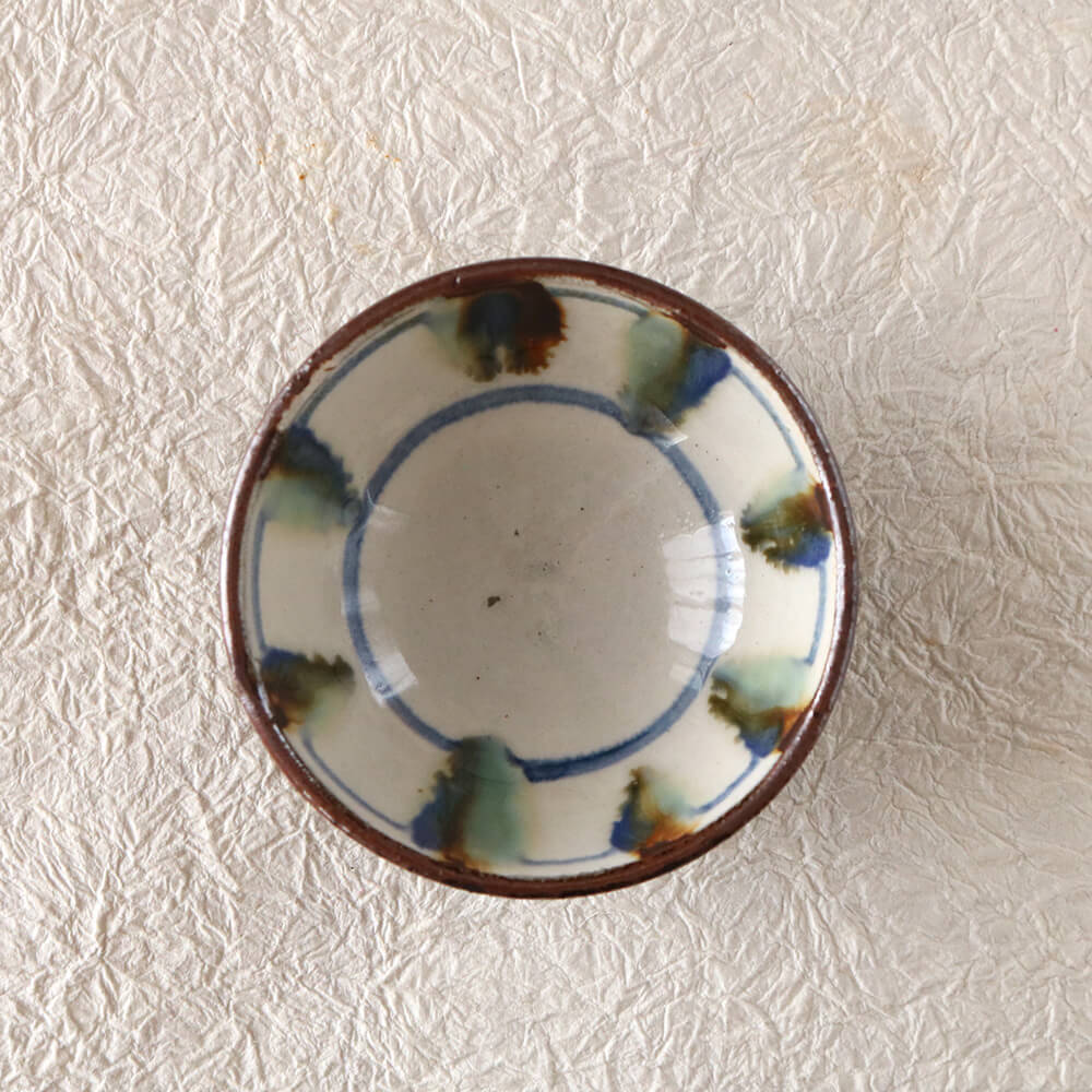豆鉢 小代焼 小代本谷ちひろ窯 1枚ずつの販売 小皿 ブラウン ホワイト 白 陶器 食器 作家 おしゃれ 器 chihiro008