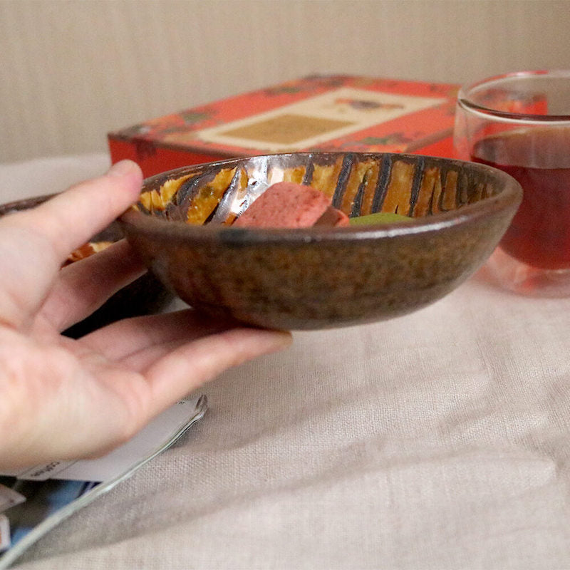 丸鉢 小代焼 スリップウェアの小鉢 ふもと窯 井上尚之 1個ずつの販売 深鉢 陶器 食器 作家 おしゃれ 和食器