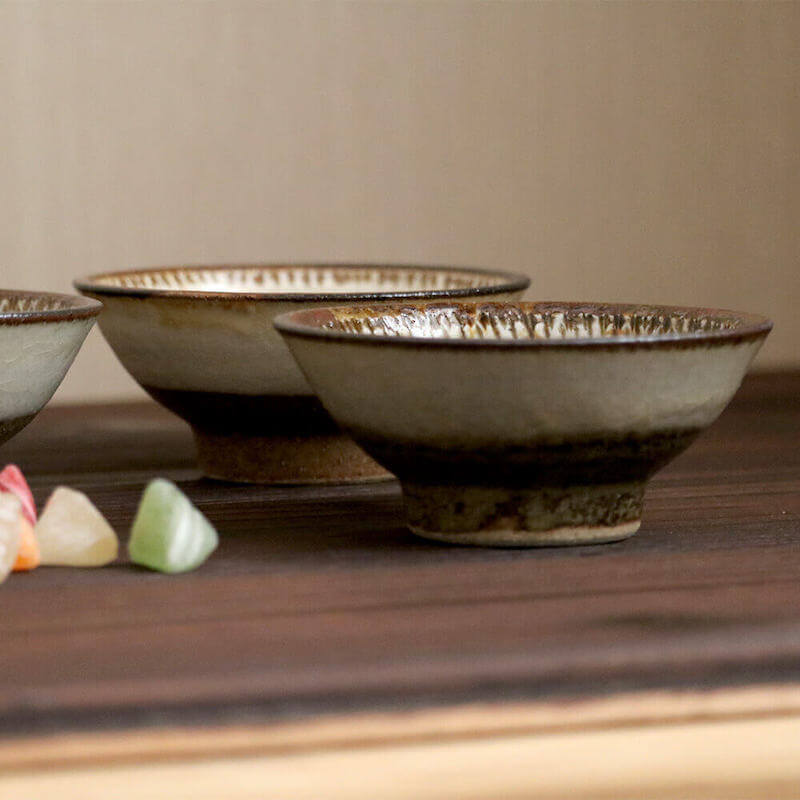 小鉢 小代焼 飛び鉋の小鉢 ふもと窯 井上尚之 1個ずつの販売 小皿 陶器 食器 作家 おしゃれ 和食器