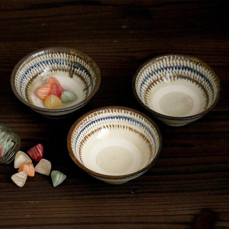 小鉢 小代焼 飛び鉋の小鉢 ふもと窯 井上尚之 1個ずつの販売 小皿 陶器 食器 作家 おしゃれ 和食器