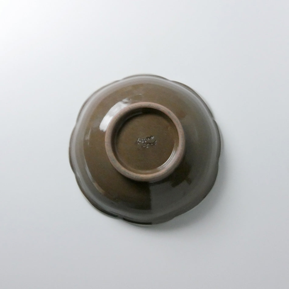 小石原焼 小石原焼き 花小鉢 14cm 小皿 ドレープ 早川窯元 陶器 食器 器 NHK イッピンで紹介されました