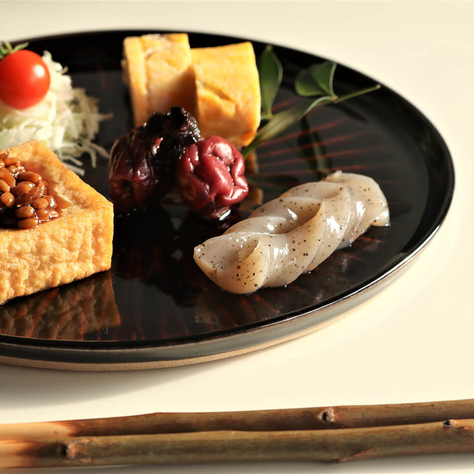 小石原焼 小石原焼き 刷毛目 プレート パスタ皿 飴色 圭秀窯 陶器 食器 皿
