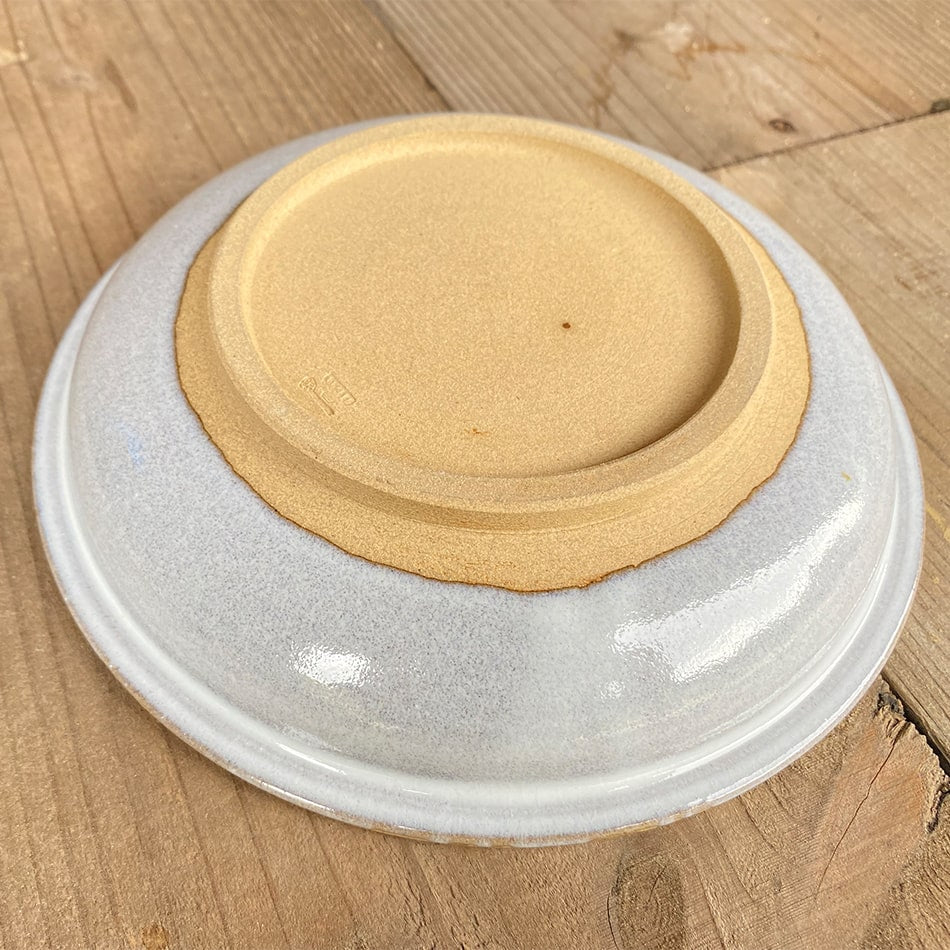 小石原焼 小石原焼き 刷毛目 ふちぬき皿 白 カレー皿 圭秀窯 陶器 食器 皿 淵抜き