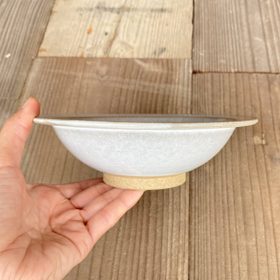 小石原焼 小石原焼き 平鉢皿 白 飛び鉋 圭秀窯 陶器 食器 深皿