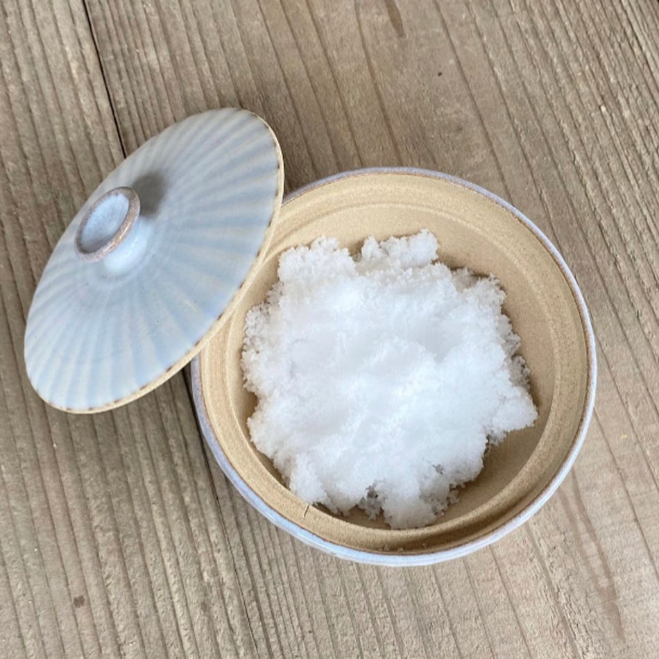 小石原焼 小石原焼き 塩壺 白 圭秀窯 陶器 保存容器