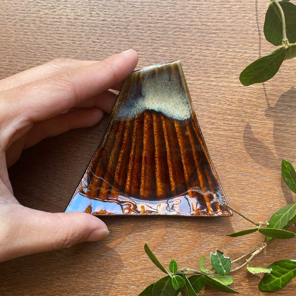 小石原焼 小石原焼き まめ皿 圭秀窯 陶器 玉ねぎ 蓮根 リーフ とり 富士山