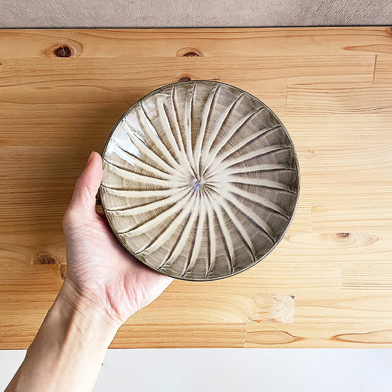 小石原焼 小石原焼き 5寸皿 刷毛目 茶色 ブラウン 15cm マルダイ窯 陶器 皿 おしゃれ