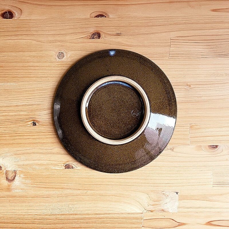 小石原焼 小石原焼き 5寸皿 刷毛目 茶色 ブラウン 15cm マルダイ窯 陶器 皿 おしゃれ