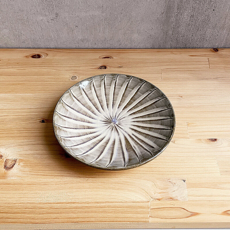 小石原焼 小石原焼き 5寸皿 刷毛目 茶色 ブラウン 15cm マルダイ窯 陶器 皿 おしゃれ