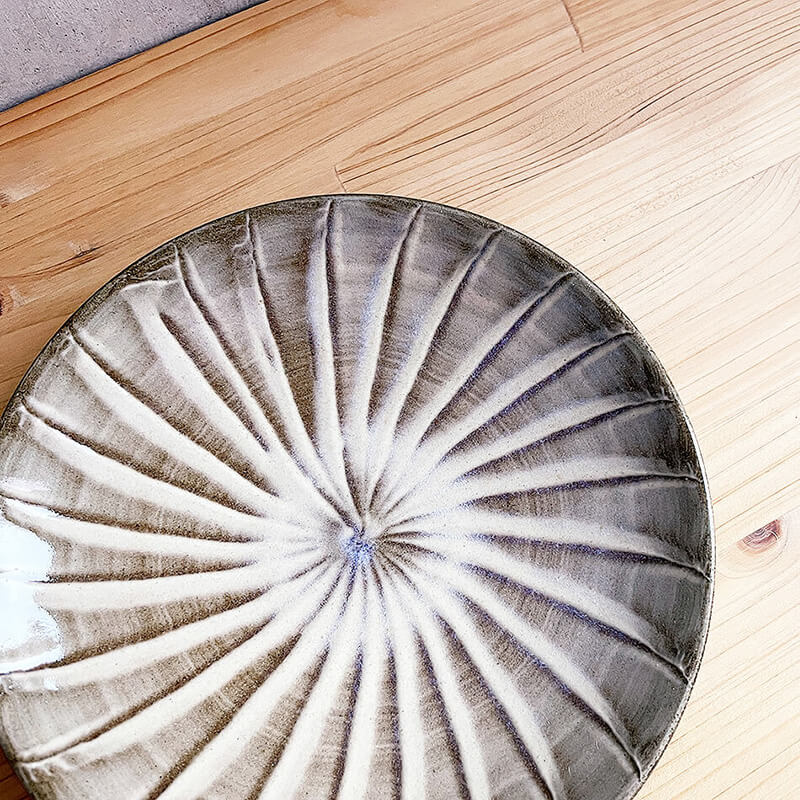 小石原焼 小石原焼き 5寸皿 刷毛目 茶色 ブラウン 15cm マルダイ窯 陶器 皿 おしゃれ