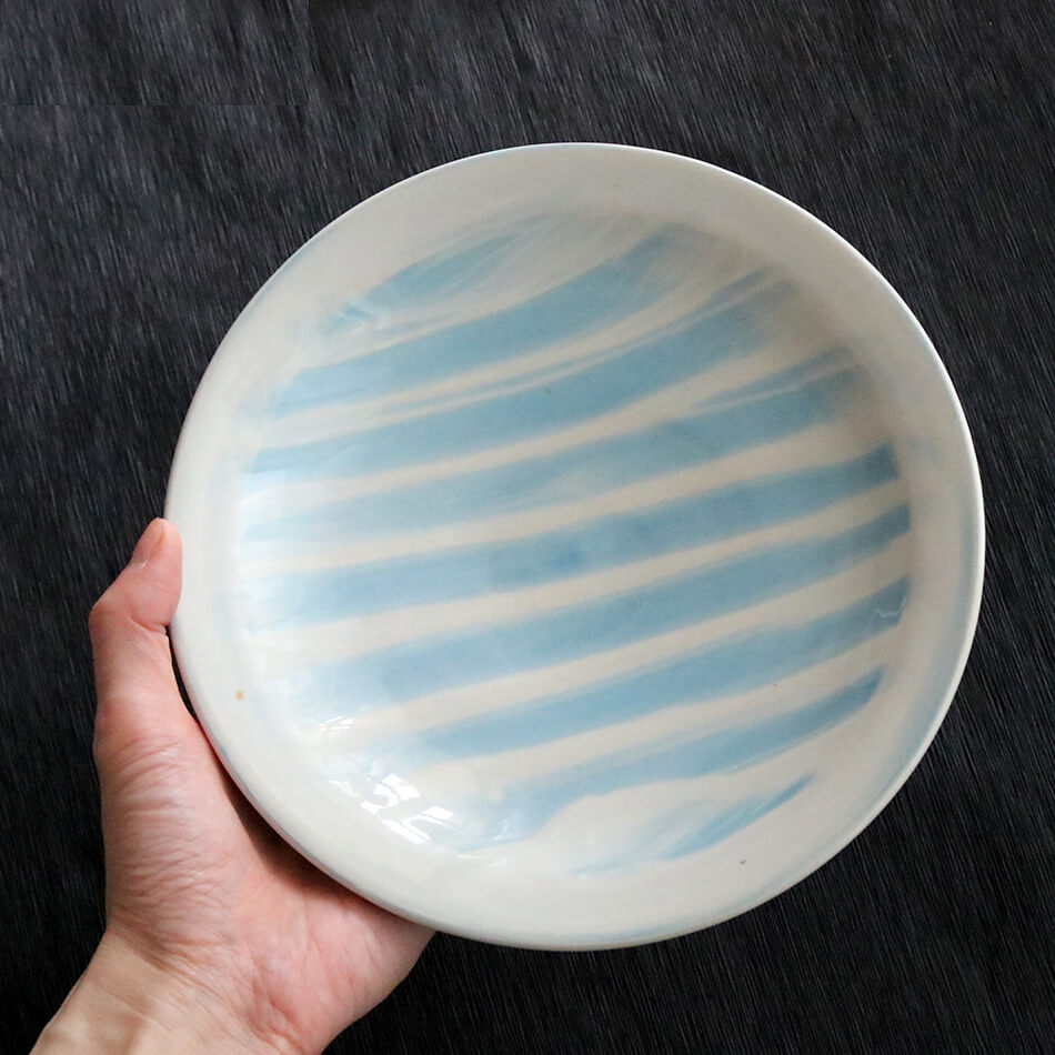 小石原焼 小石原焼き 櫛目文皿 パスタ皿 カレー皿 お皿 まるた窯 太田 剛速 陶器 食器 器