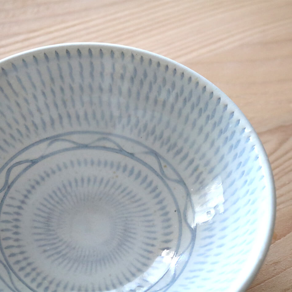 小石原焼 小石原焼き 飛鉋波鉢 12cm まるた窯 太田 剛速 陶器 食器 取り皿