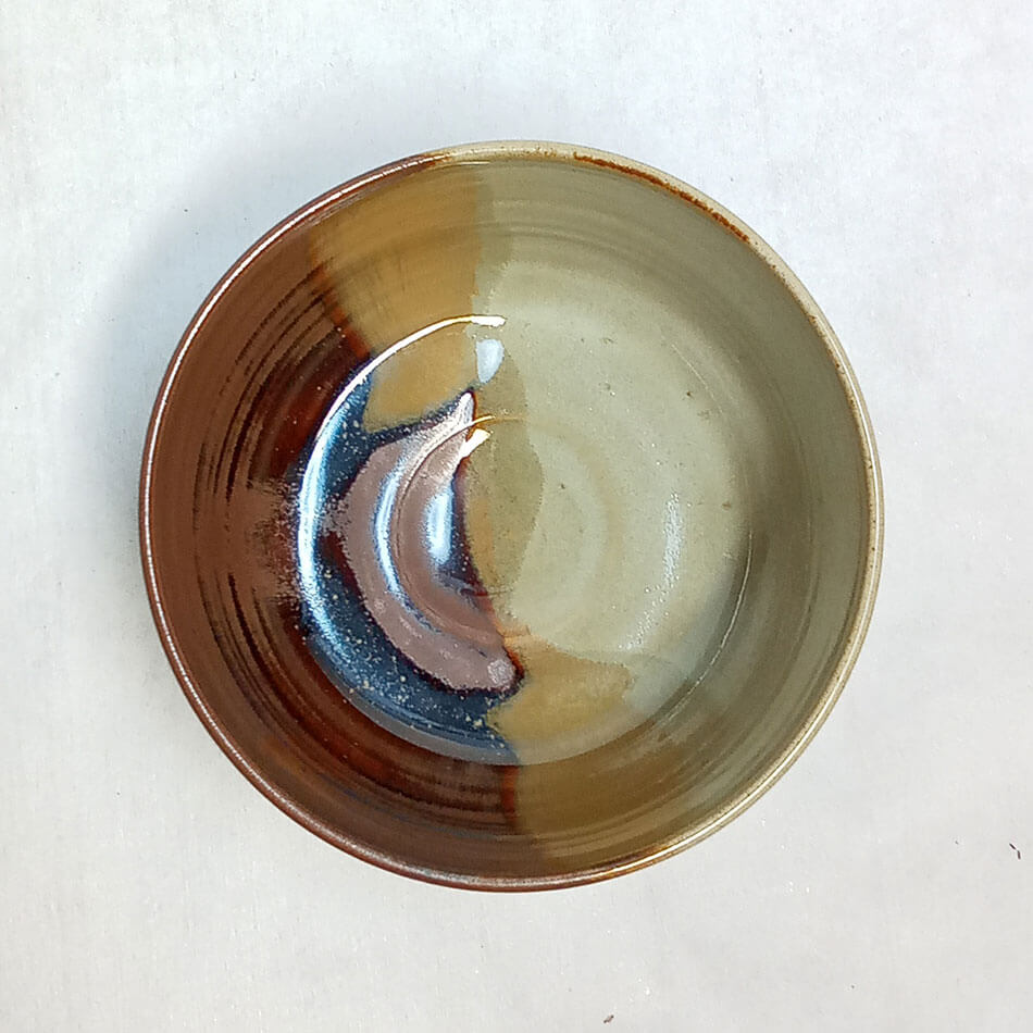 高取焼 高取焼き 茶盌 木箱付 掛分釉 元永陶苑 陶器 茶碗