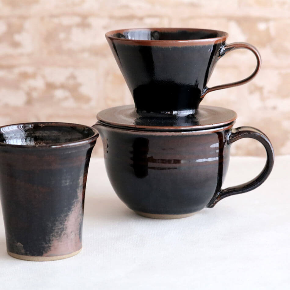 コーヒーサーバー ピッチャー 大 高取焼 高取焼き コーヒー用品 高取焼鬼丸雪山窯元 陶器 食器 器