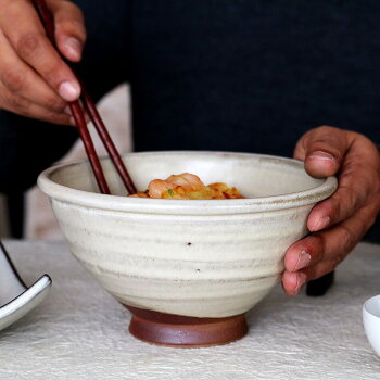 蹴り轆轤 ろくろ どんぶり 丼 高取焼 高取焼き 18cm 高取焼鬼丸雪山窯元 陶器 食器 器
