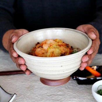 蹴り轆轤 ろくろ どんぶり 丼 高取焼 高取焼き 18cm 高取焼鬼丸雪山窯元 陶器 食器 器