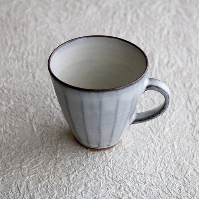 高取焼 高取焼き しのぎマグカップ コーヒーカップ ティーカップ 湯呑 ろくろ庵 陶器 食器 器