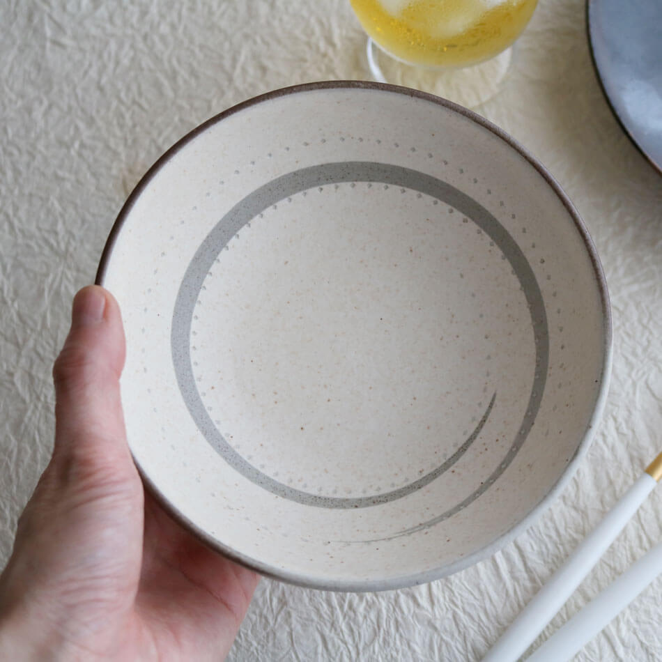 小石原焼 小石原焼き 取り鉢 深皿 マットグレー ブラウン ホワイト 細うずマットグレー 飛び鉋 15cm 鶴見窯 陶器 器