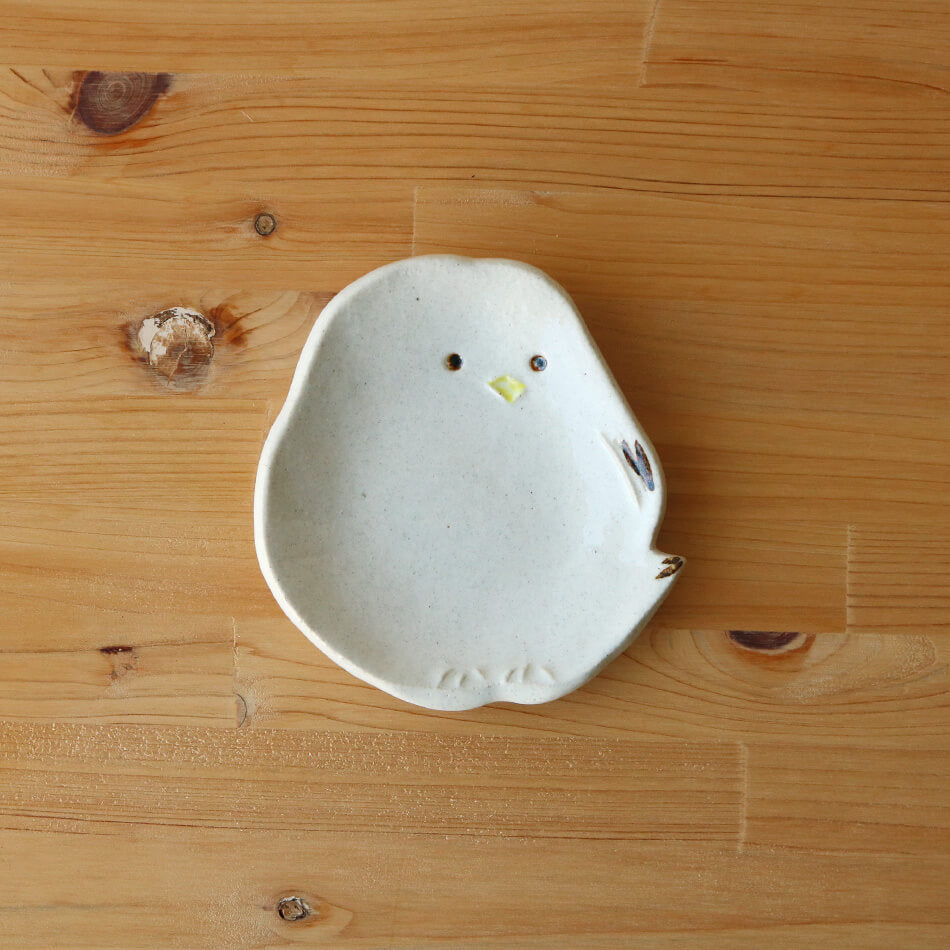 梶原慶治 取り皿 陶芸作品 えなが シマエナガ 個人陶芸家 小皿 おしんこ皿 陶器 器 食器 おしゃれ
