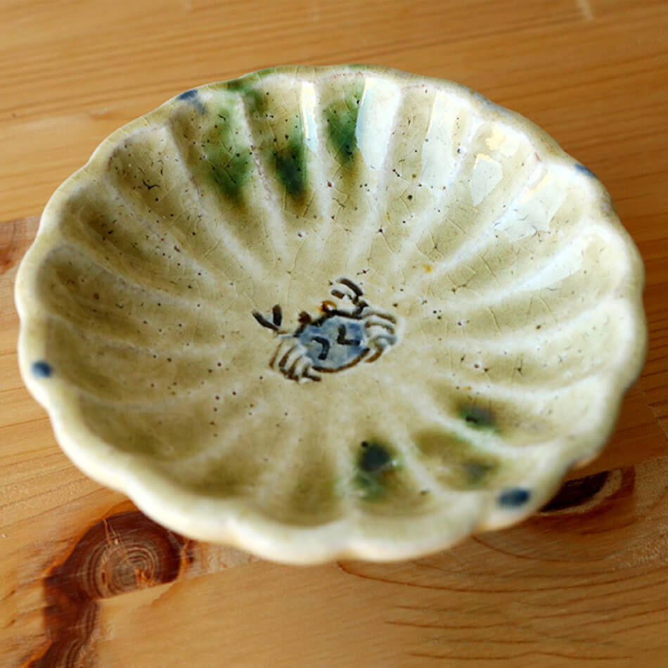 梶原慶治 取り皿 陶芸作品 かに 個人陶芸家 小皿 おしんこ皿 陶器 器 食器 おしゃれ