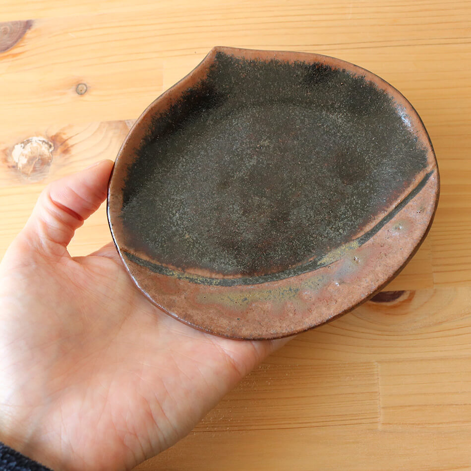 梶原慶治 取り皿 陶芸作品 くり 個人陶芸家 小皿 おしんこ皿 陶器 器 食器 おしゃれ