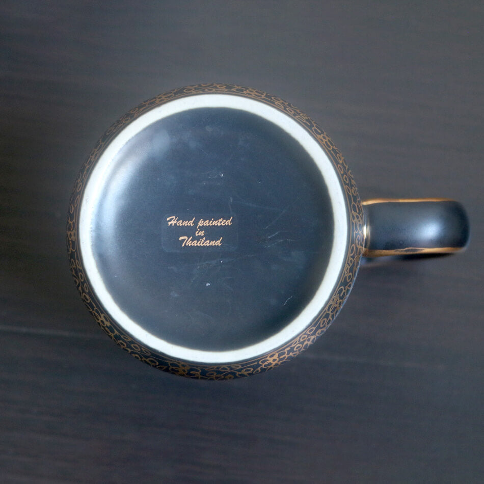 マグカップ コーヒーカップ マットブラック ゴールド
