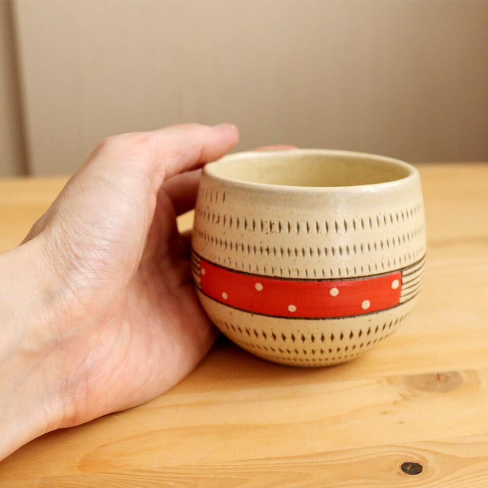 ムーアクラフト窯 陶器製カップ6個セット【新品未使用】