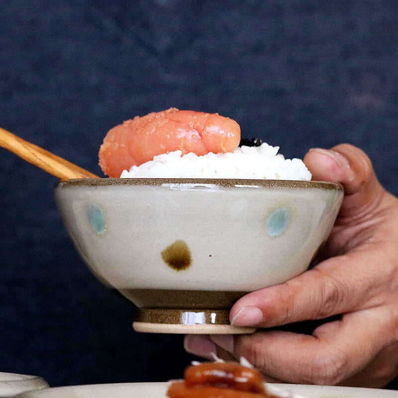 小石原焼 小石原焼き 三彩飯碗 茶碗 茶色 ブラウン 12cm マルダイ窯 陶器 茶碗 ご飯茶碗 おしゃれ