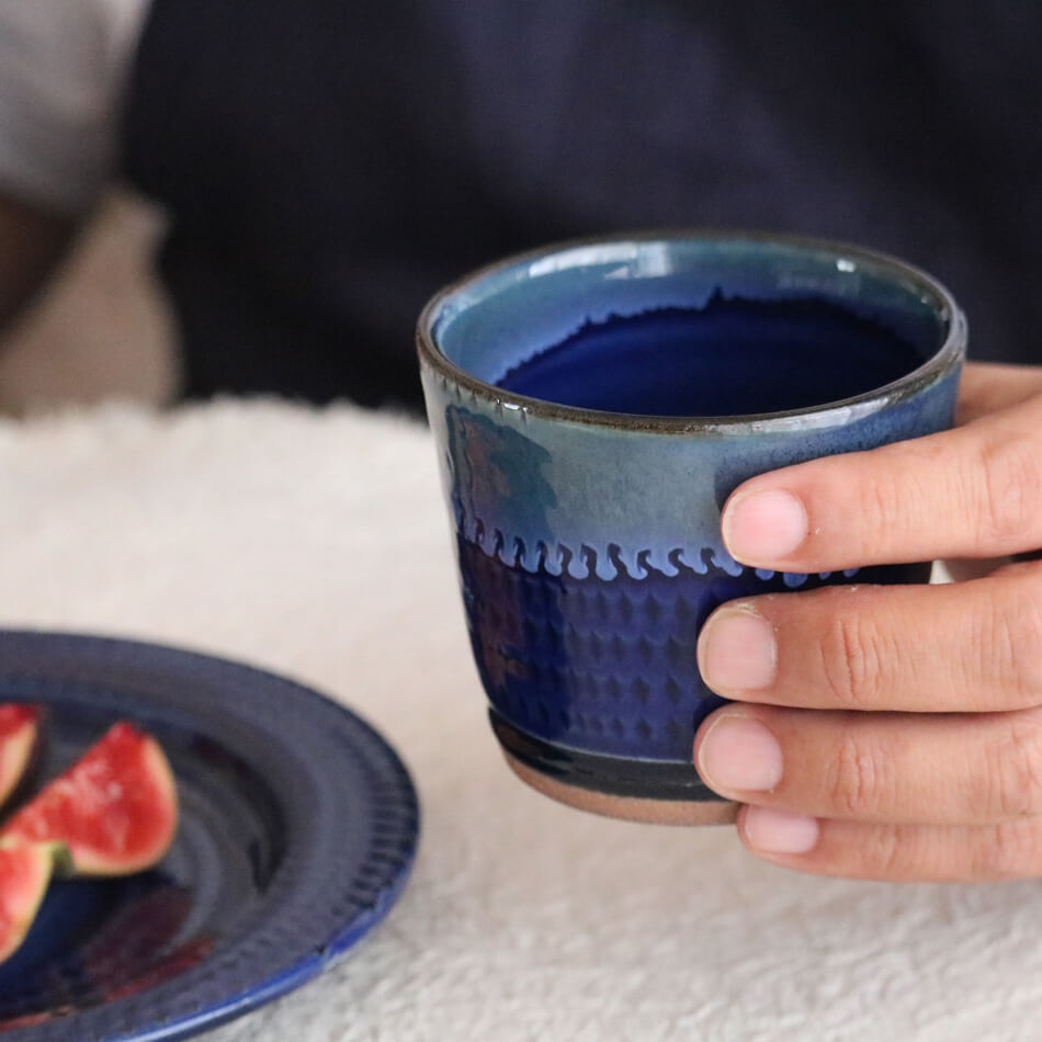 小石原焼 小石原焼き 璃釉 フリーカップ コーヒーカップ まるた窯 太田 剛速 陶器 食器 器