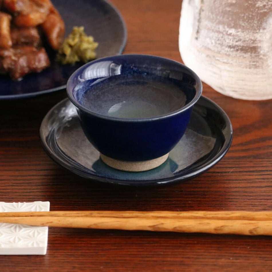 小石原焼 小石原焼き 瑠璃釉小皿 豆皿 取り皿 10.0cm まるた窯 太田 剛速 陶器 食器 器