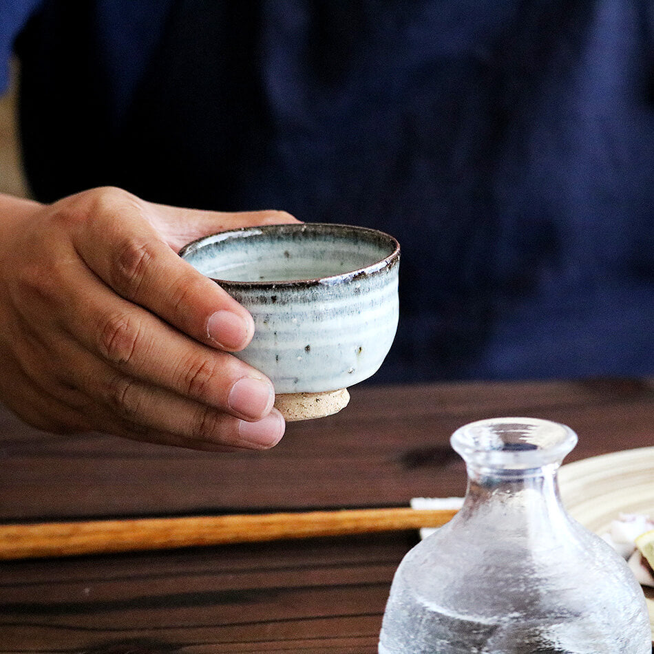 高取焼 高取焼き 藁白釉 荒土 ぐい呑み 元永陶苑 陶器 おちょこ 盃