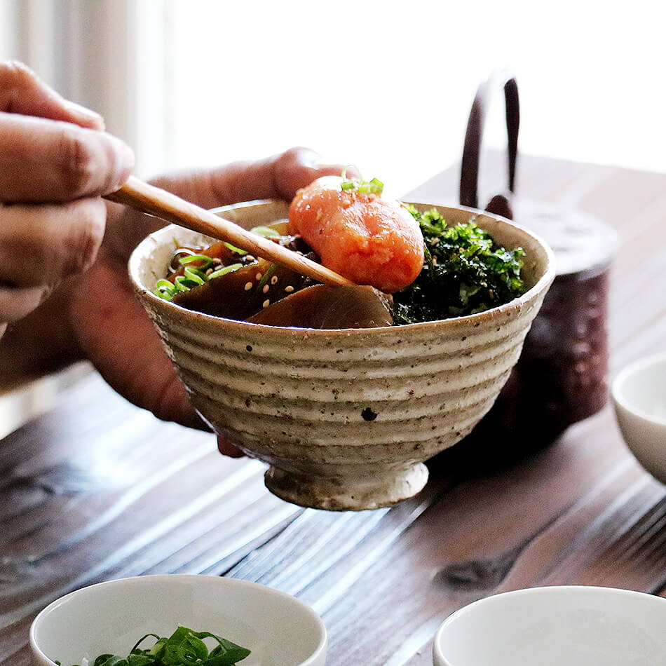 高取焼 高取焼き 粉引 茶漬け茶碗 元永陶苑 陶器 茶碗