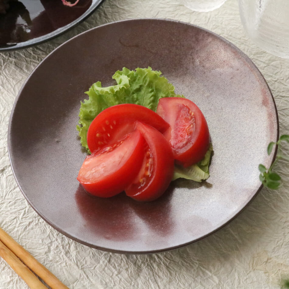 プレート皿 ワンプレート皿 高取焼 高取焼き 中皿 18cm パスタ皿 高取焼鬼丸雪山窯元 陶器 食器 器